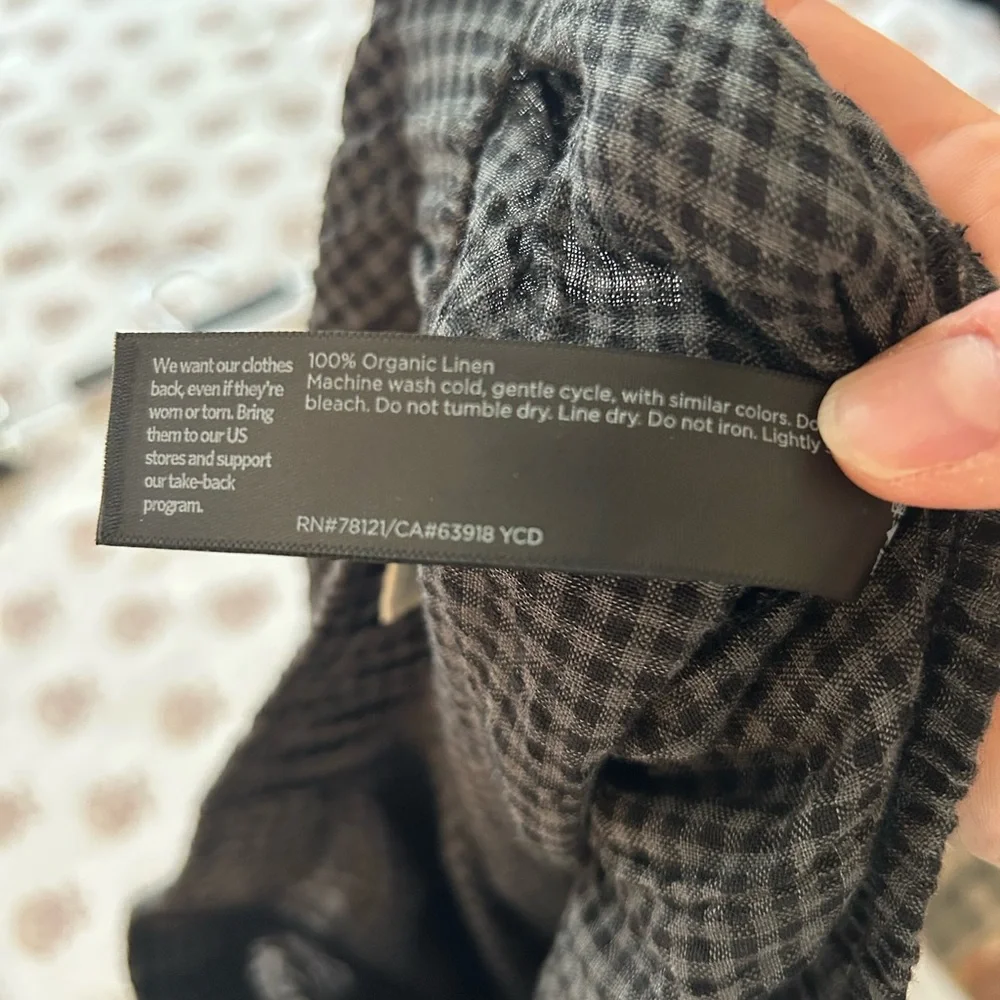 Eileen Fisher puckered linen skirt - Picture 4 of 6